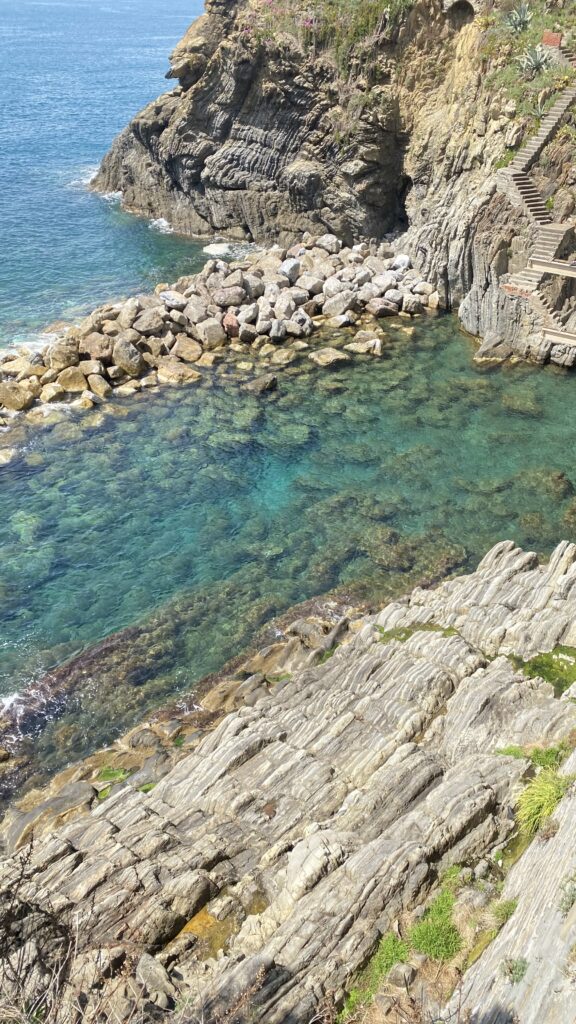 The beautiful water in cinque terre, italy