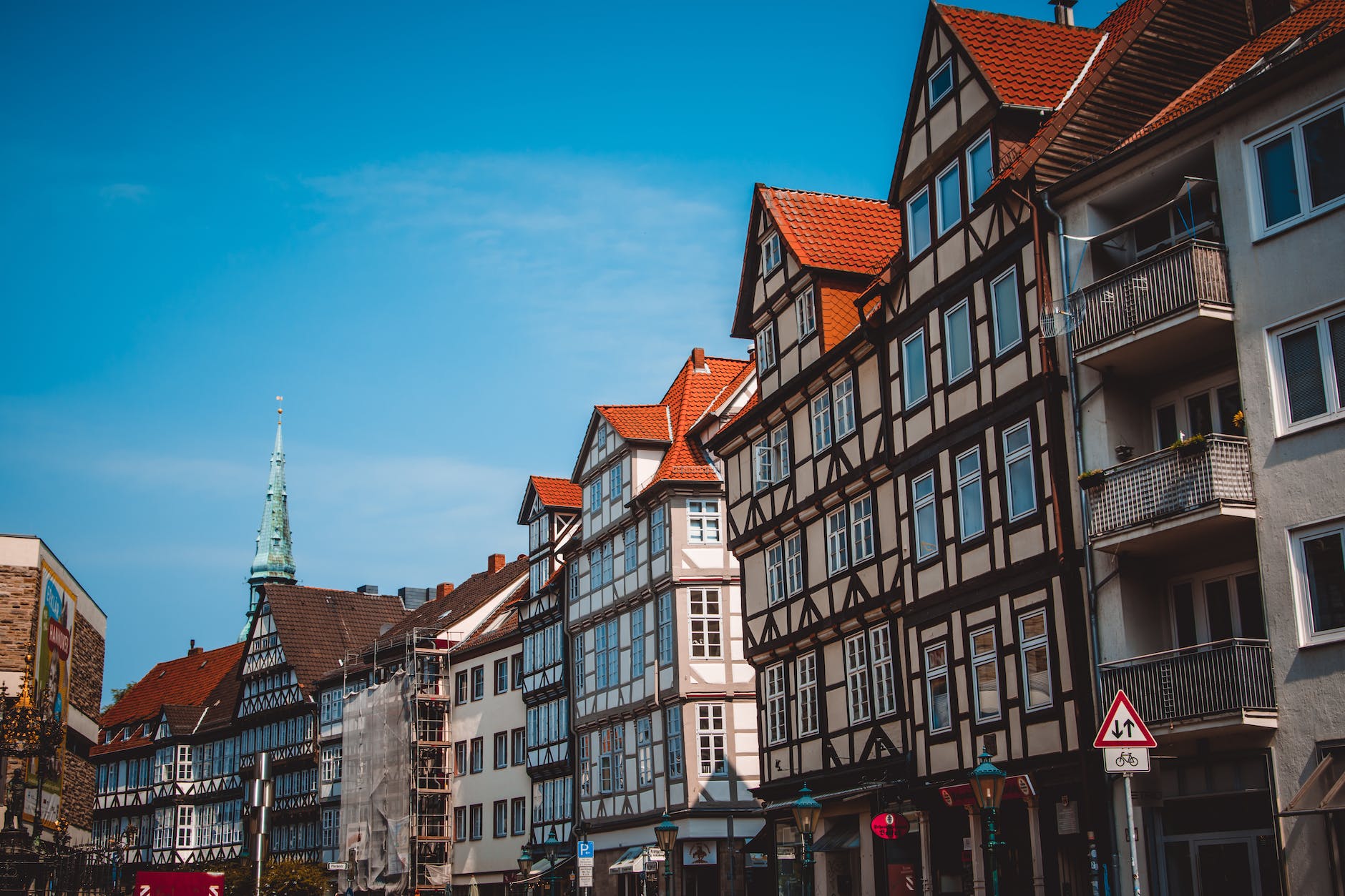 concrete buildings under blue and clear sky in Germany