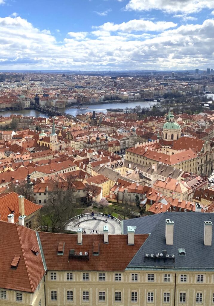 view of prague from prague castle