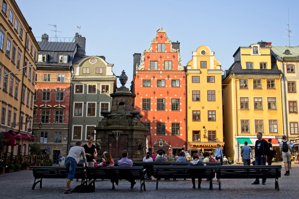 Stortorget buildings in Stockholm, Sweden